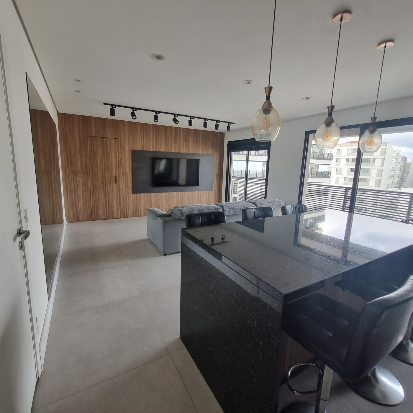 Living Integrado a Cozinha Americana